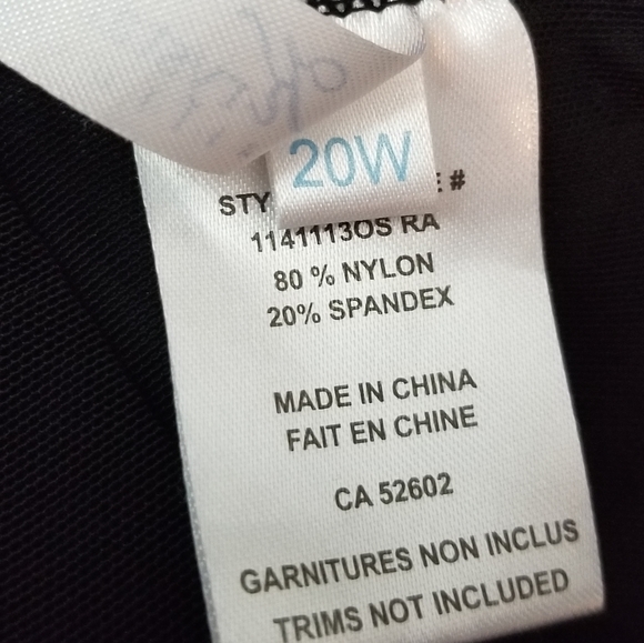 Krystal Maillot Plus 20W Black One Piece Swimsuit - Picture 12 of 14